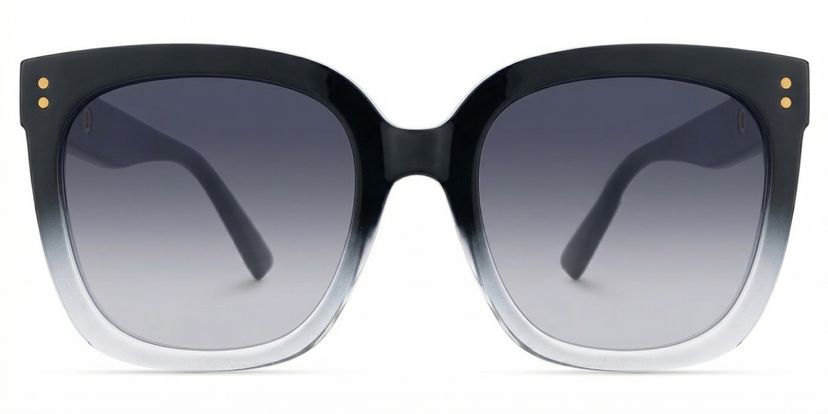 Ebony Square Black Clear Glasses