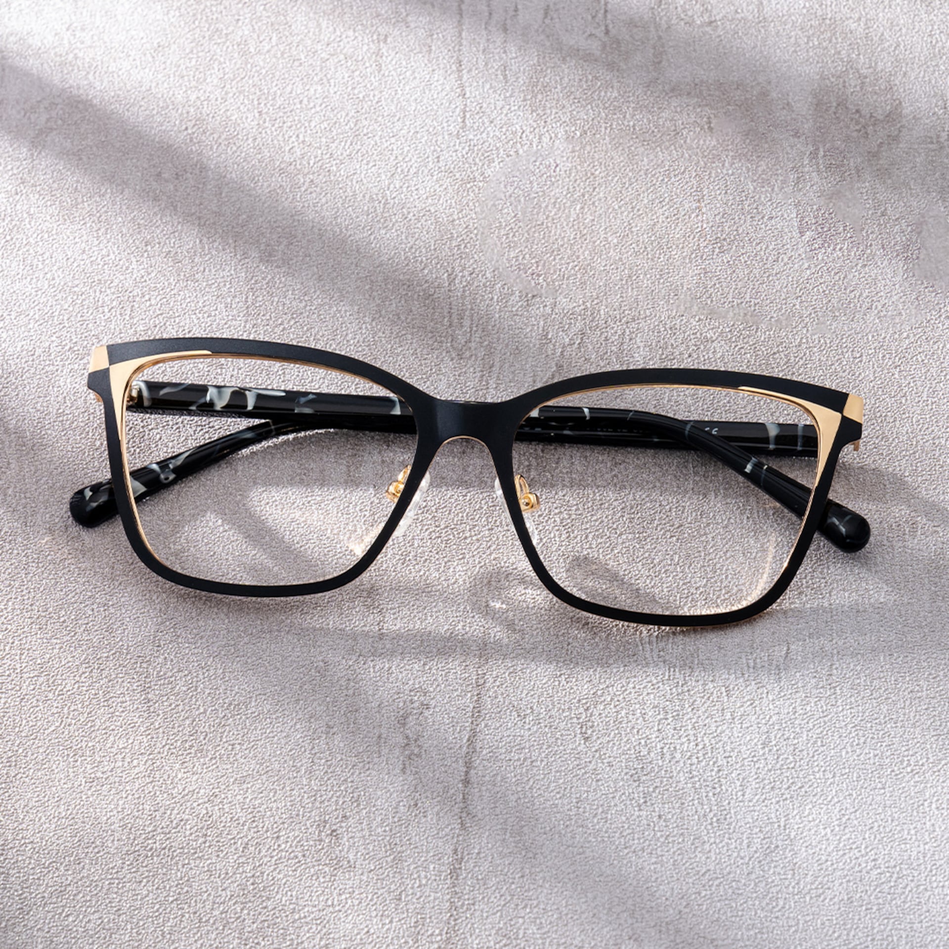 Elise Black Frame Glasses with Rectangle Frame Online | ZEELOOL0