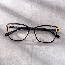 Elise Rectangle Black Glasses0
