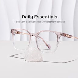 Chloe Square Pink Crystal Glasses0