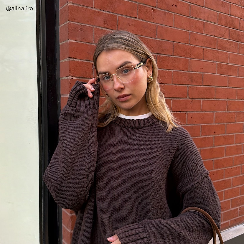 Lauren Square Gold Glasses