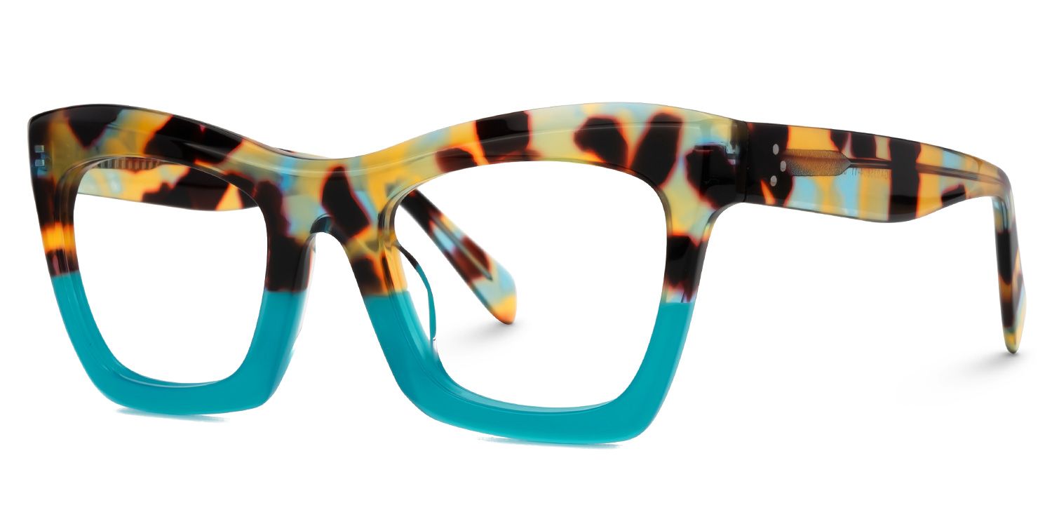 New Arrival Peacock-Blue Color for Benitez Frame Glasses | Zeelool1