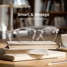 Lasha Clear Browline Glasses0