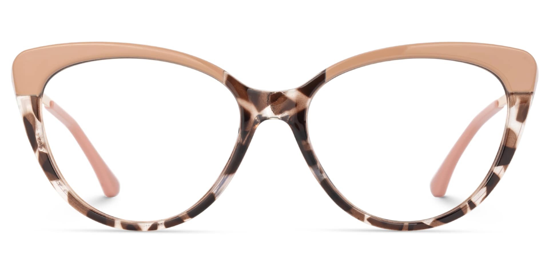 Marcus Cat-eye Cameo-Brown Frame Glasses | Zeelool Optical0