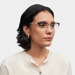 Lacey Browline Black Glasses1