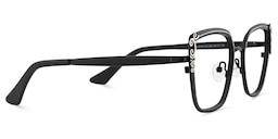 Frieze Rectangle Black Glasses1