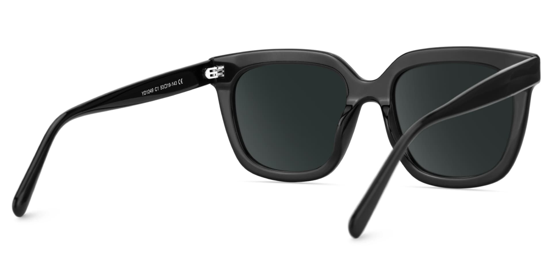 Lark Square Black Polarized Sunglasses4