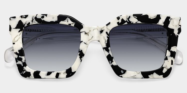 Megan Cow print Square Glasses