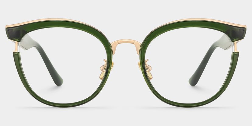 Laraine Cat Eye Green Glasses