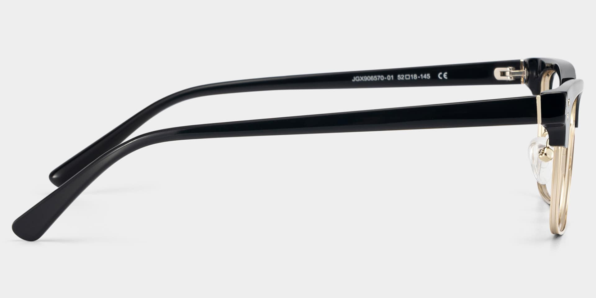 Ryan black and gold browline Frame glasses Online | ZEELOOL4