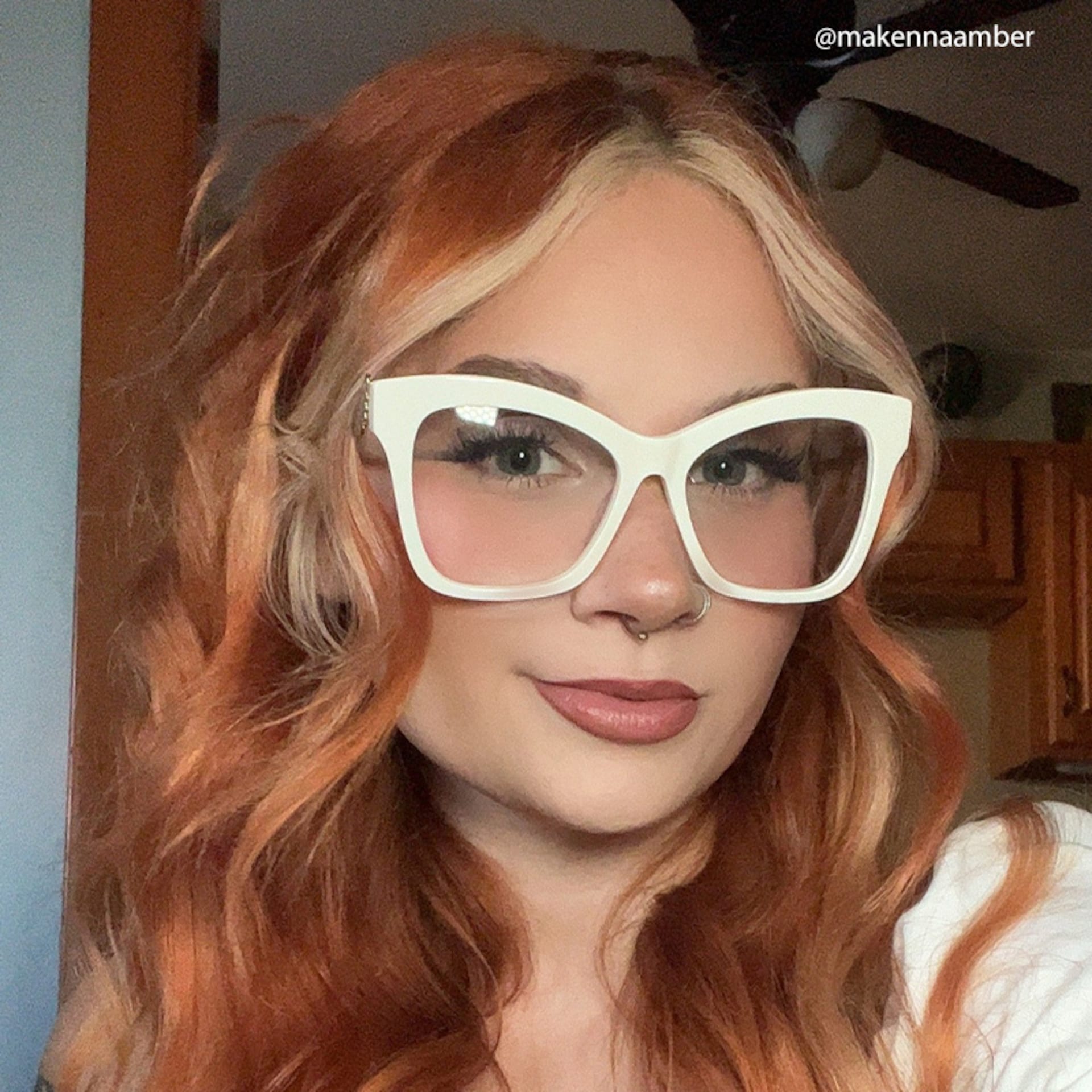 Elida Big White Glasses on sale | Zeelool5