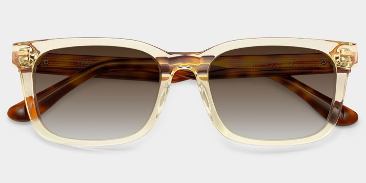 Patrick Rectangle Clear Yellow Glasses