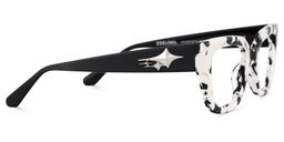 Flare Rectangle Cow Print Glasses4