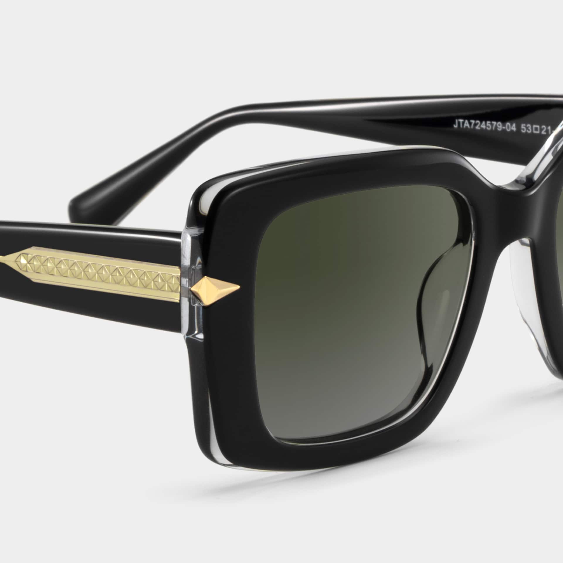 Neon Square Black Polarized Sunglasses6