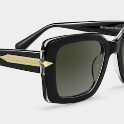 Neon Square Black Polarized Sunglasses6