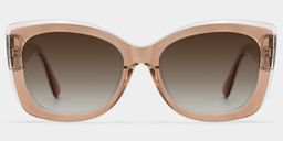 Rosie Clear Brown Butterfly Sunglasses0