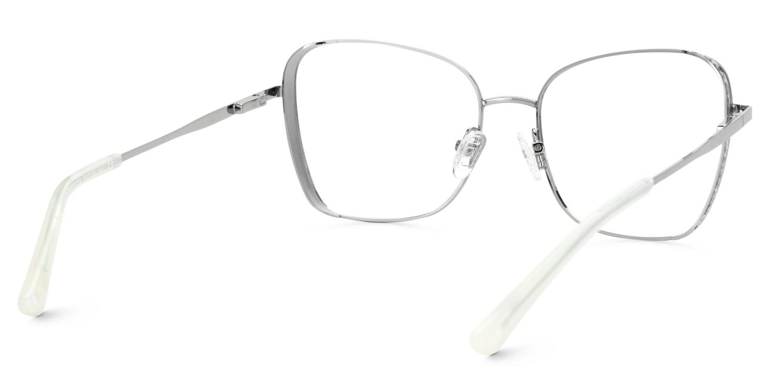 Butterfly Silver Glasses With Gillter on the Sides5