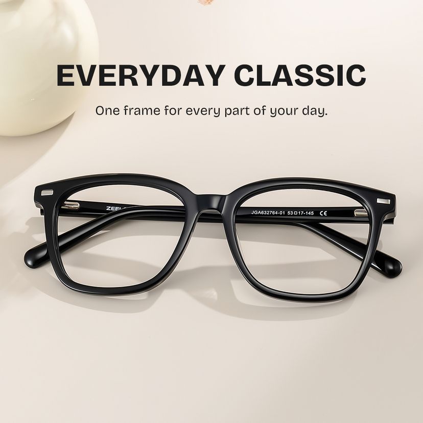 Lana Black Square Glasses