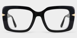 Neon Square Black Glasses3