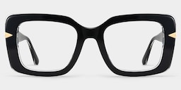 Neon Square Black Glasses3