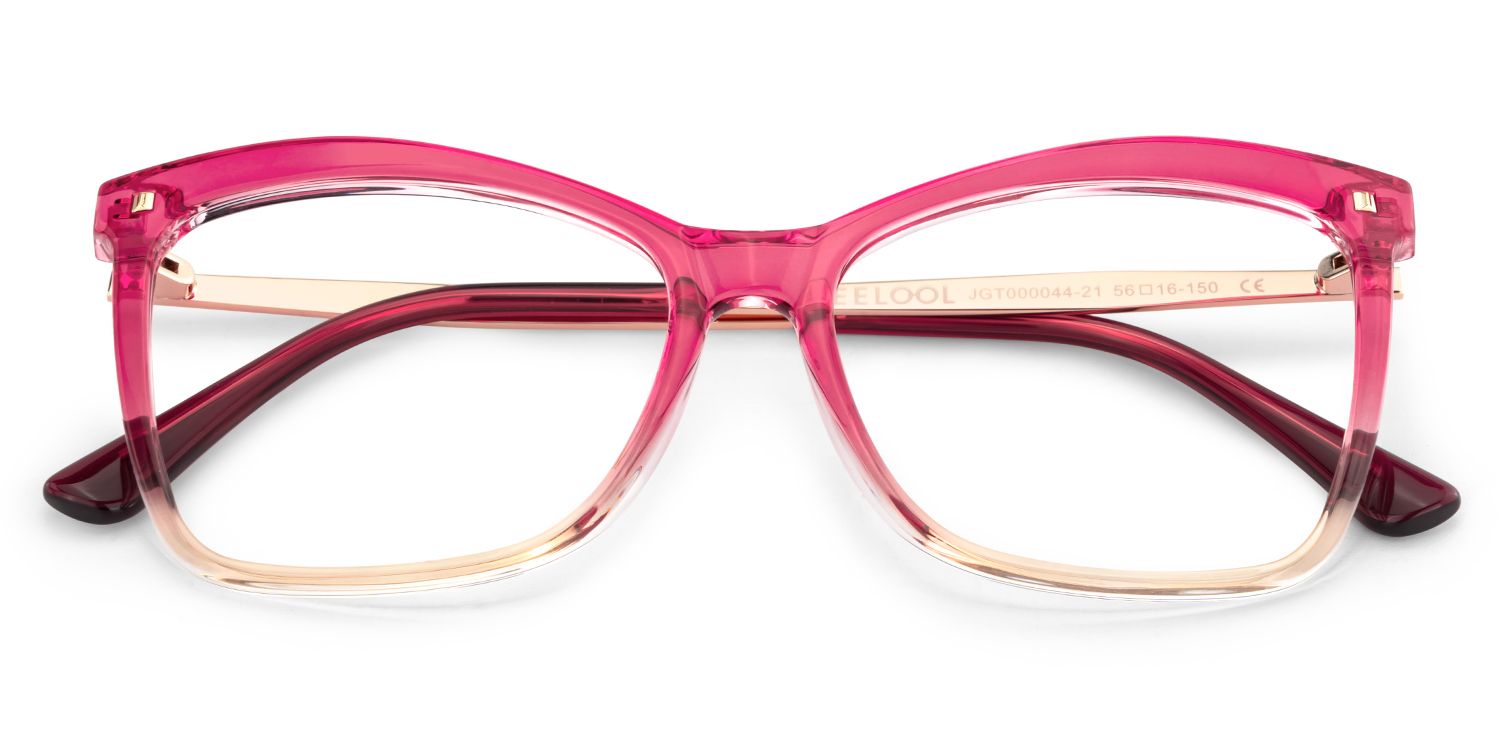 Butterfly Frame With Pink Gradient Brown for Isaebella Glasses | Zeelool2