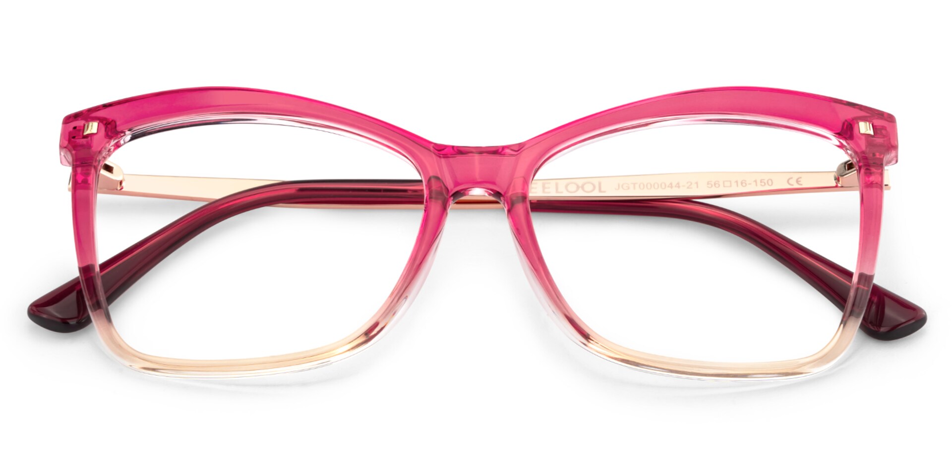 Butterfly Frame With Pink Gradient Brown for Isaebella Glasses | Zeelool2