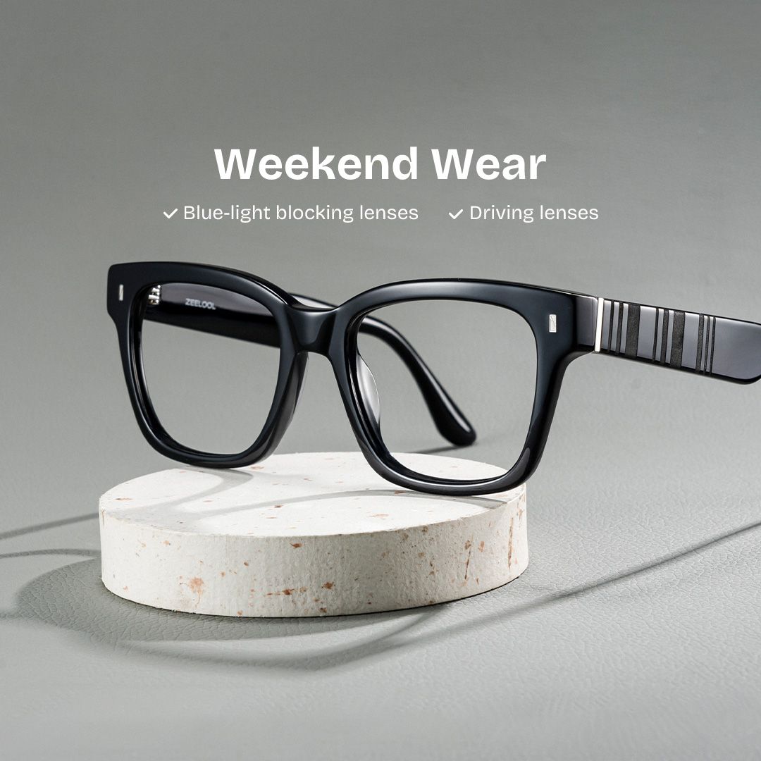 Pride black square glasses for men Online | ZEELOOL0