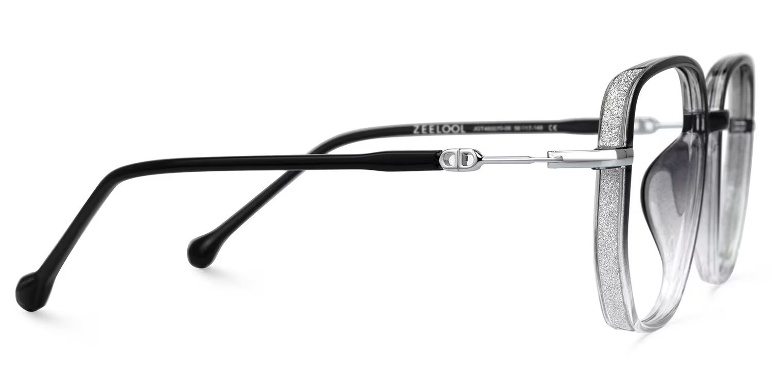 Joana Geometric Black-Clear Glasses2