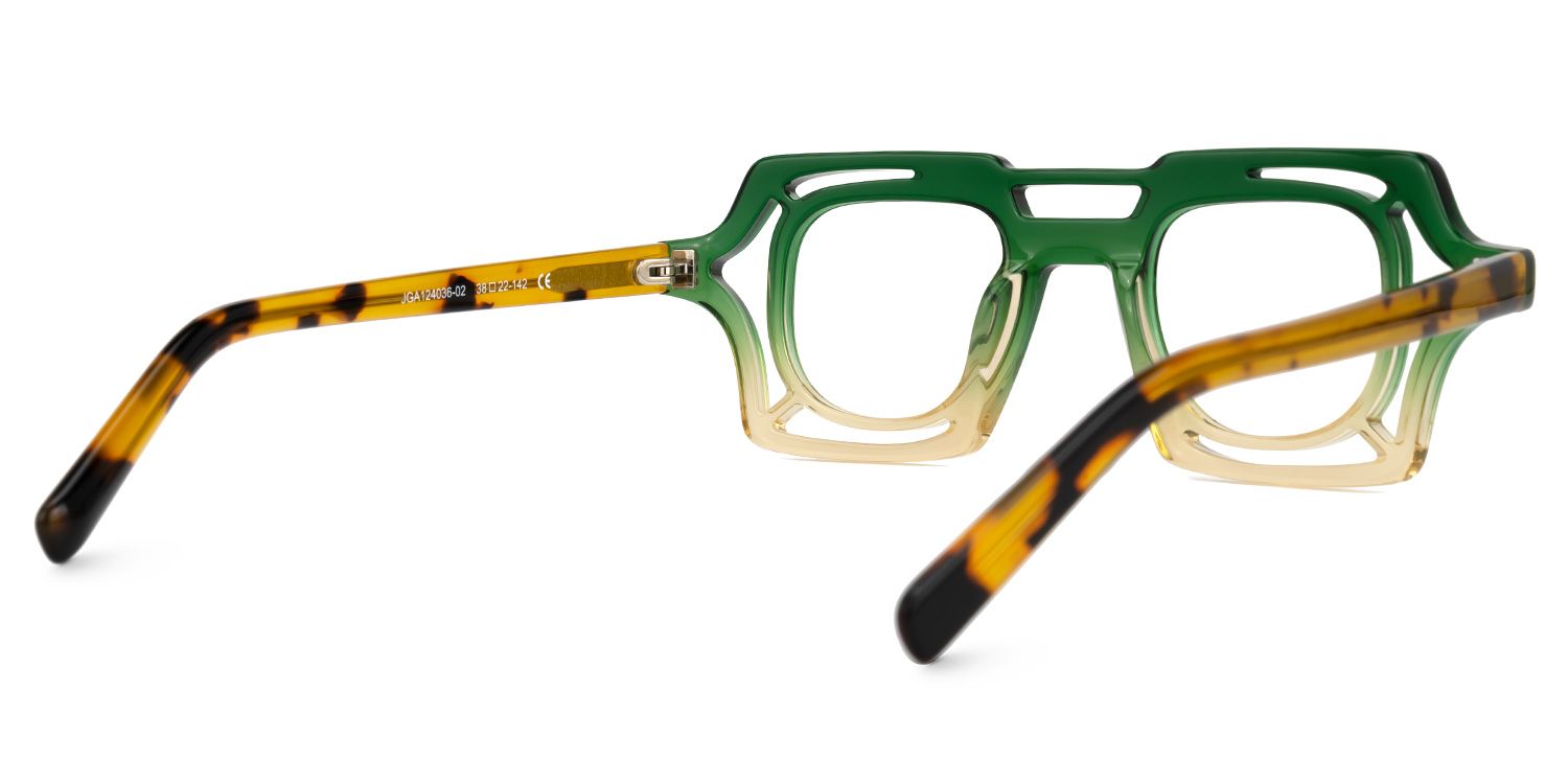 Giusy Square Green Glasses3