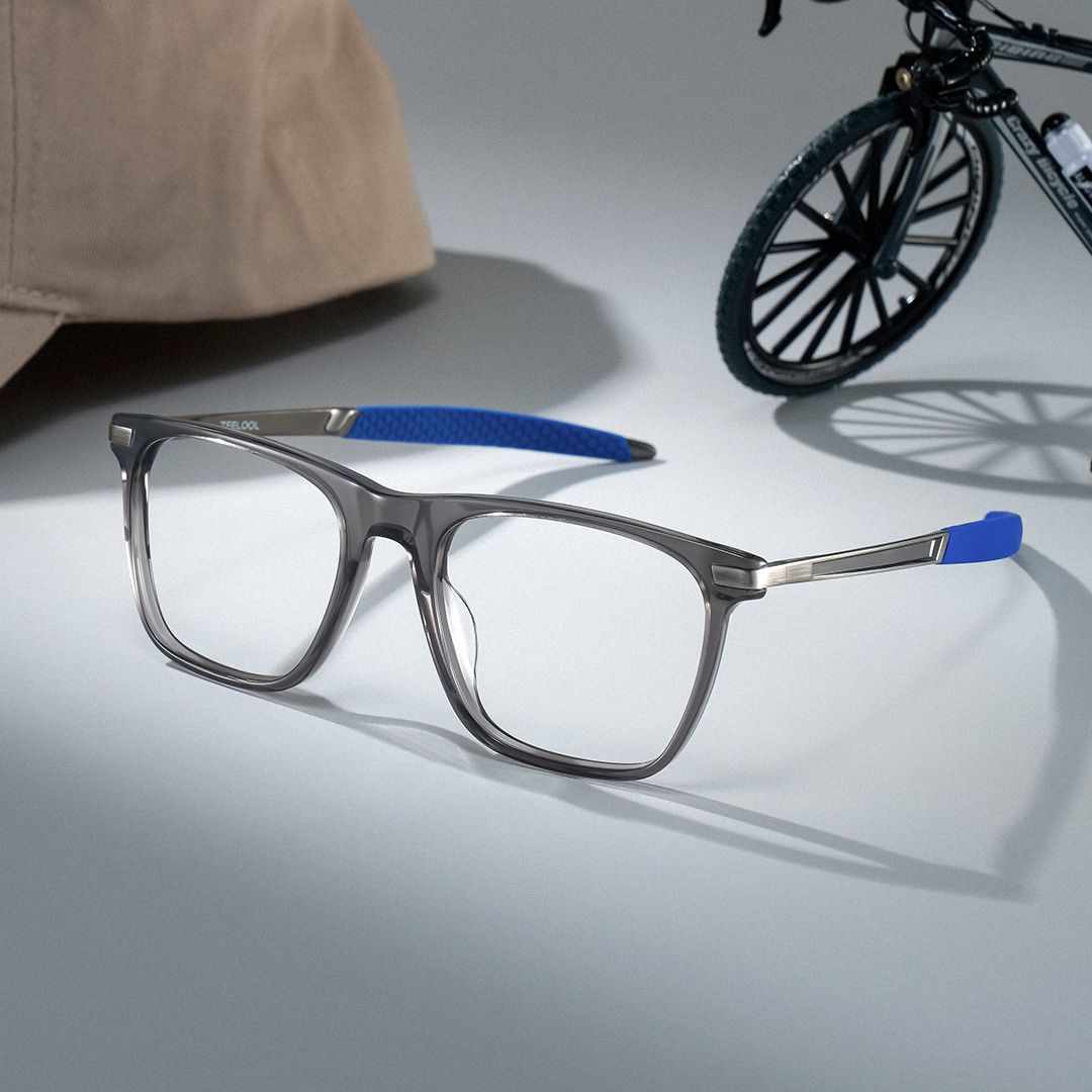 Stable Gray Frame Glasses with Rectangle Frame Online | ZEELOOL3