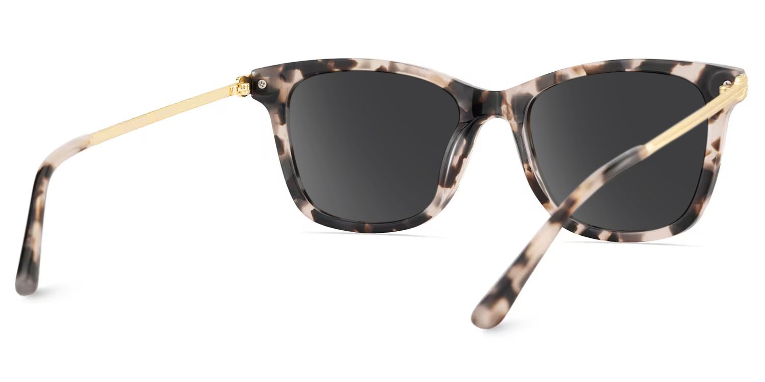 Large Rectangle Eyeglasses With Woven Metal Temples