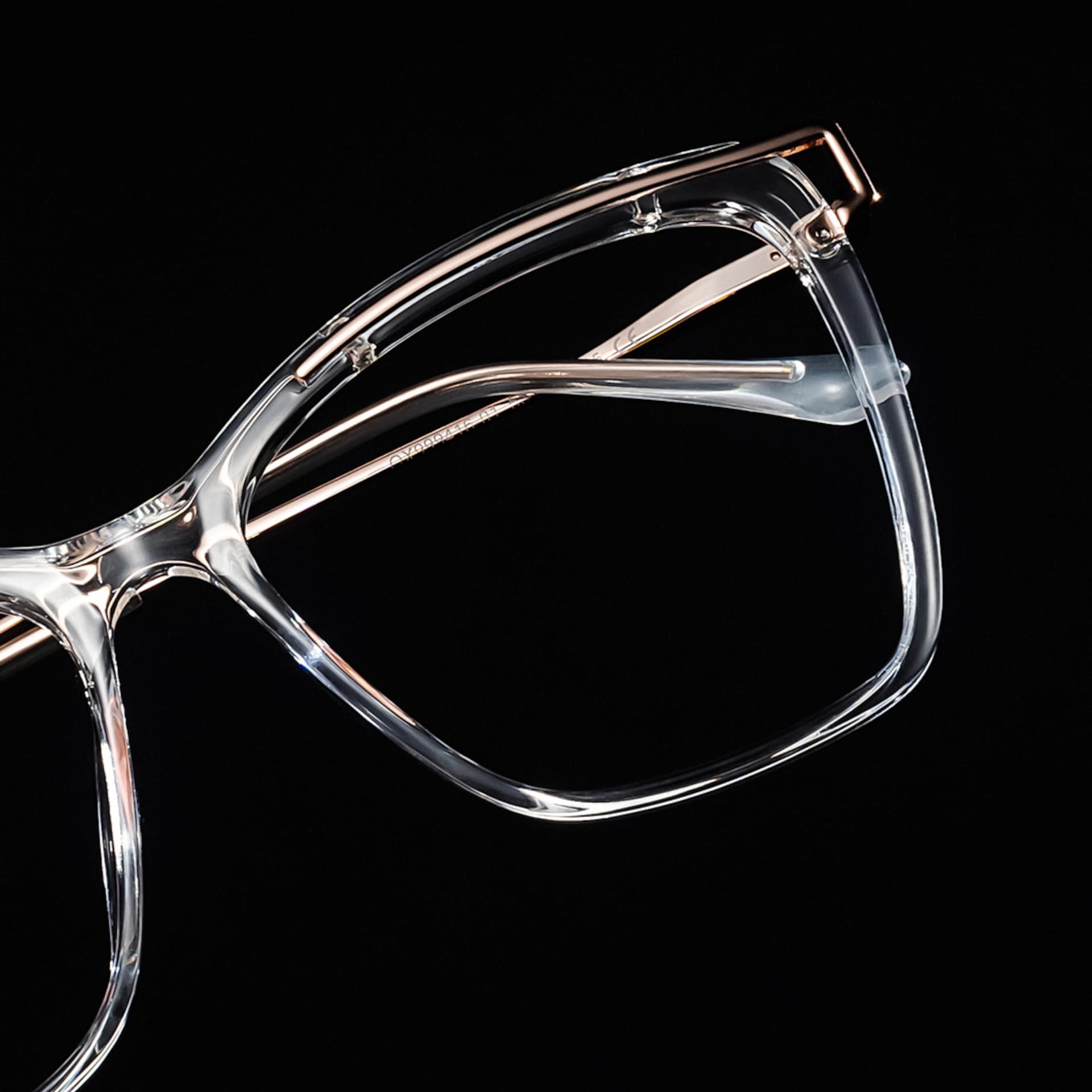 Krystle Square Crystal Frame Glasses | Zeelool Optical1