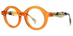 Henson Round Orange Glasses1