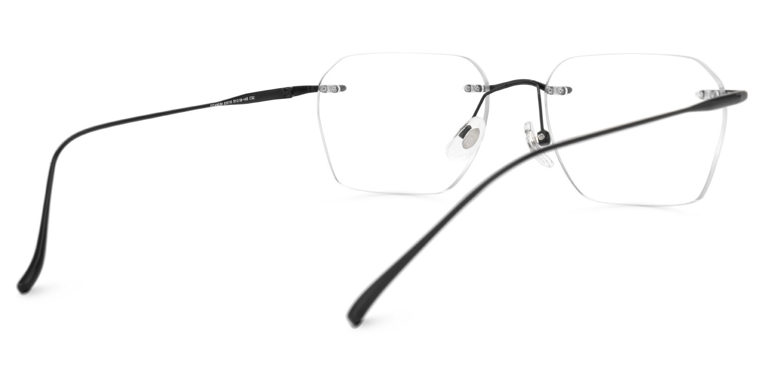 Cortes Rectangle Black Glasses3