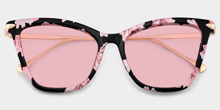 Hilary Butterfly Pink Floral Sunglasses