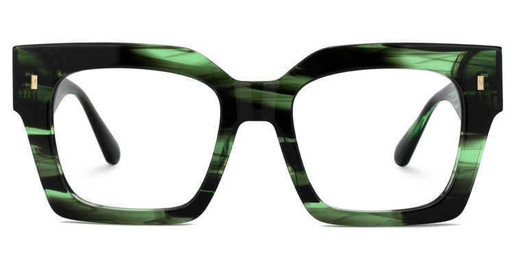 Cummings Square Green Glasses