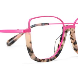 Coleman Pink Tortoise Square Glasses5