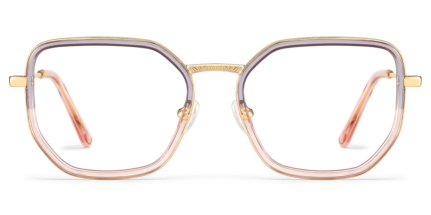 Levi Geometric Grey Pink Glasses