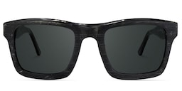 Riley Rectangle Black Glasses0