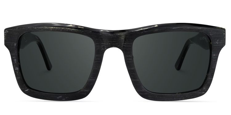 Riley Rectangle Black Glasses