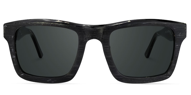 Riley Rectangle Black Glasses