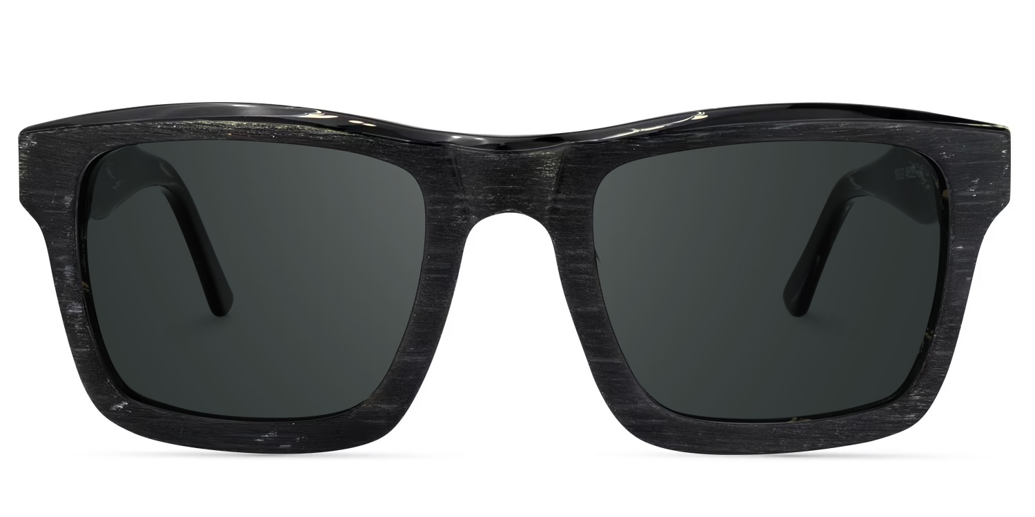 Riley Rectangle Black Glasses