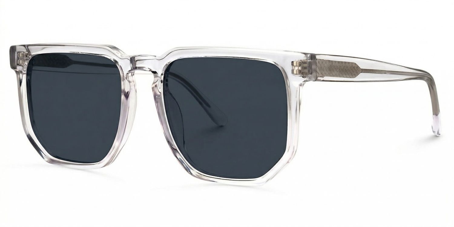 Matherne Square Clear Prescription Sunglasses | ZEELOOL
