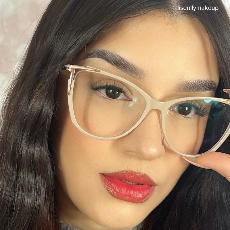 Yomary Cateye Khaki Glasses10