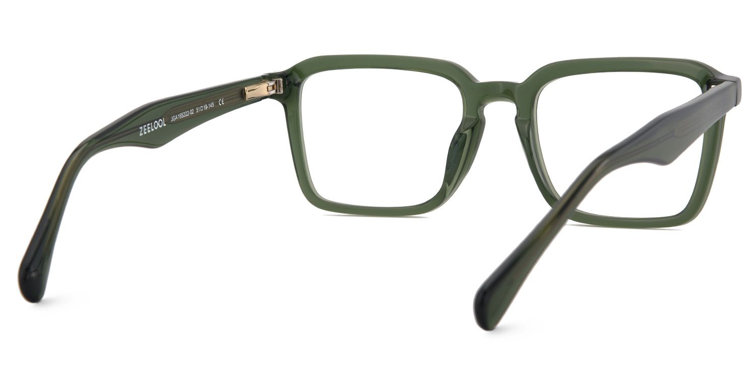 Vickerie Thin Green Glasses in Square Design | Zeelool5