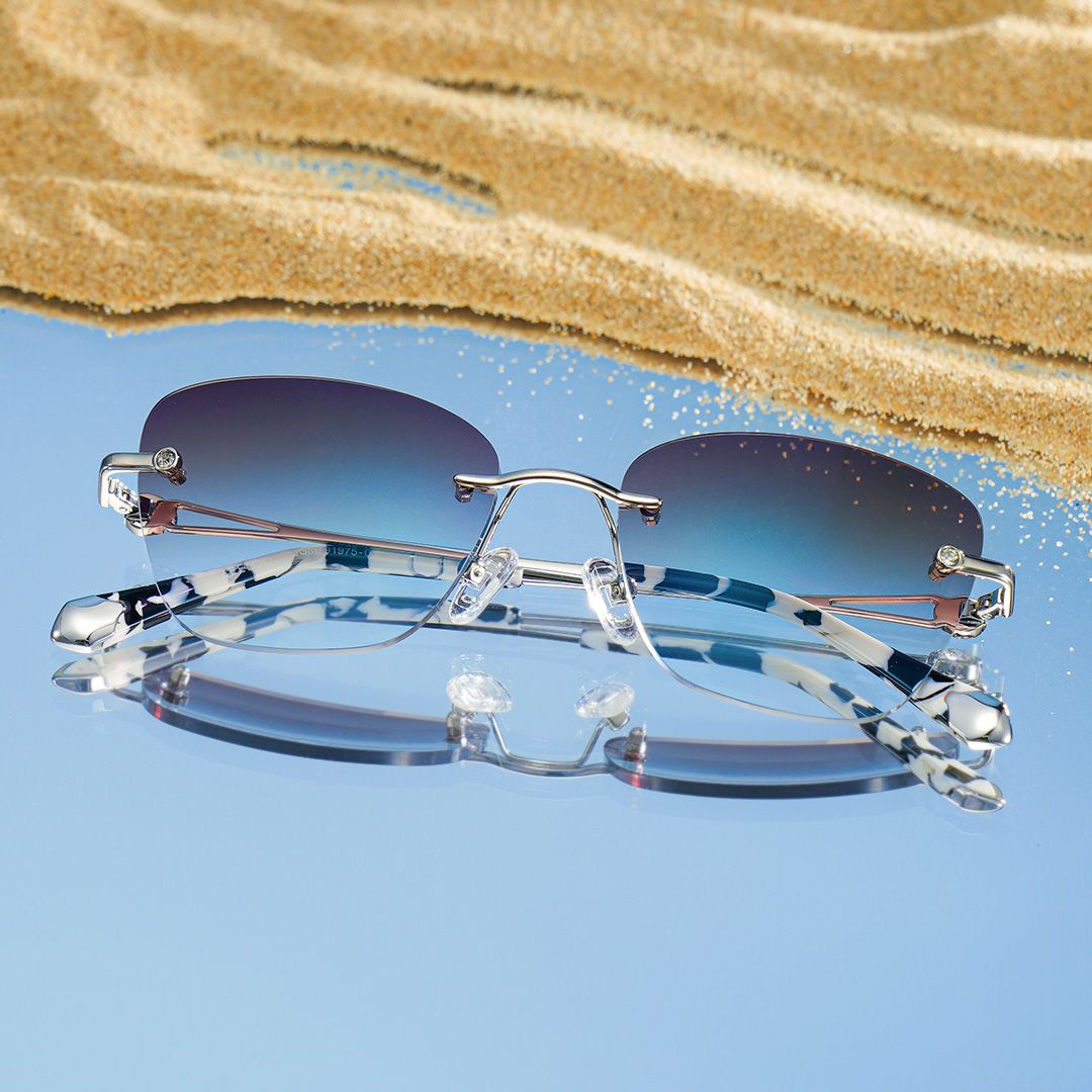 Rectangle Silver Eyeglasses- Seth Metal Frame Glasses8