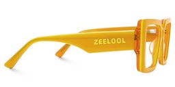 Parris Rectangle Mustard Yellow Glasses2