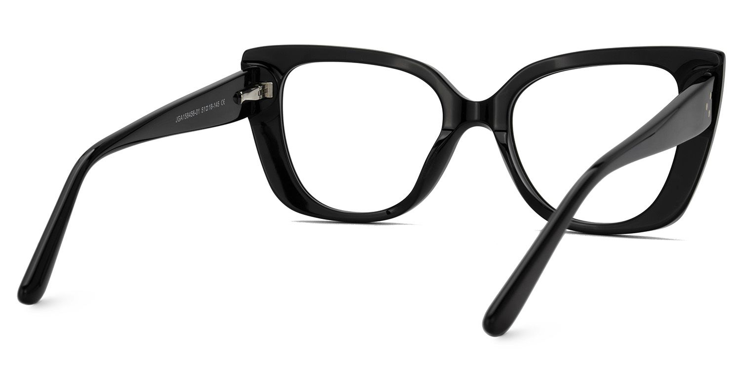Smolin Acetate Black Cateye Specs | Zeelool3