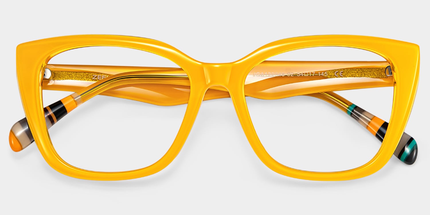 Julius Yellow Frame Glasses with Butterfly Frame Online