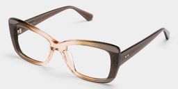 Leona Rectangle Brown Glasses3